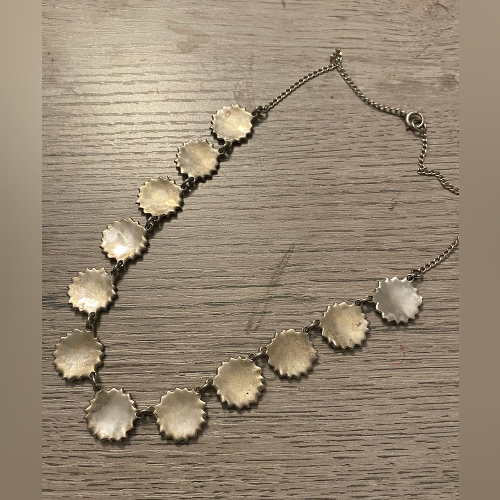 Vintage Sterling Silver and Marcasite Necklace - Picture 3 of 3